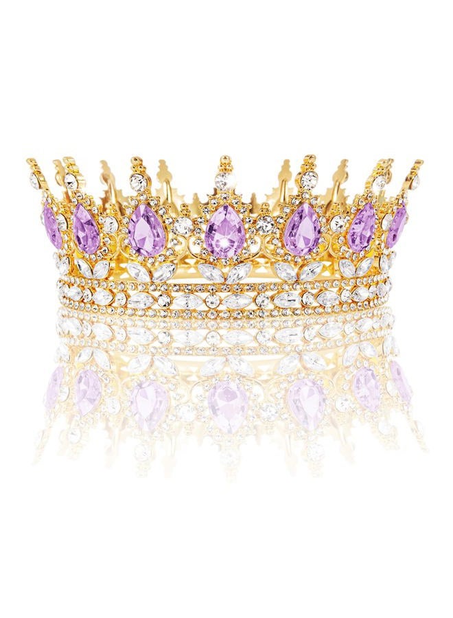 Nackiy Gold Crown for Women, Crystal Queen Tiaras Headband Wedding Bridal Hair Accessories, Birthday Party Prom Cake Topper, rhinestone - Image 1