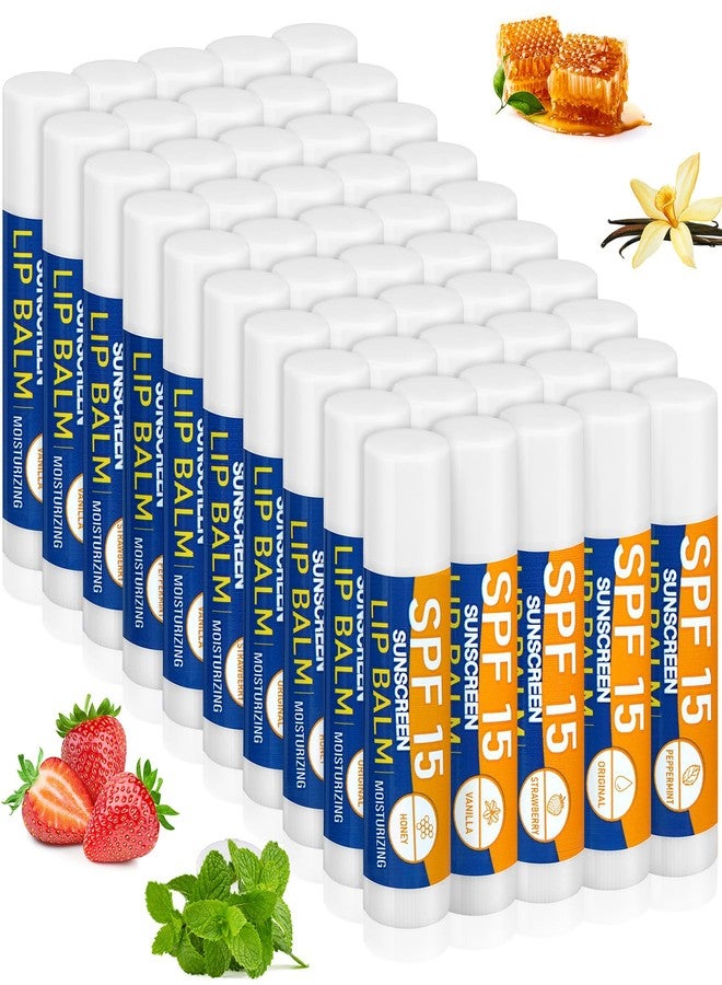 Dimsile 50 Pcs Sunscreen Lip Balms Bulk Spf 30 Lip Balms Sticks with Sunscreen Teacher Nurse Volunteer Employee Appreciation Gifts Bulk Staff Team End of Year Coworkers Gifts for Women Men - Image 1