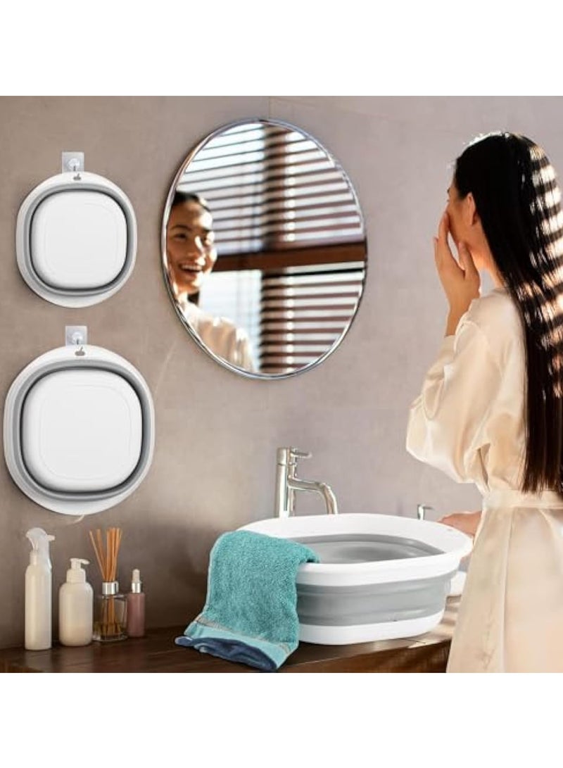 YelaJoy Collapsible Tub Wash Basin Laundry Tub 3 Pack Collapsible Laundry Baskets Foldable Dish Tub Plastic Washtub Space Saving Storage Container for Dishing, Fruit, Camping, Laundry, Hiking & Home - Image 2