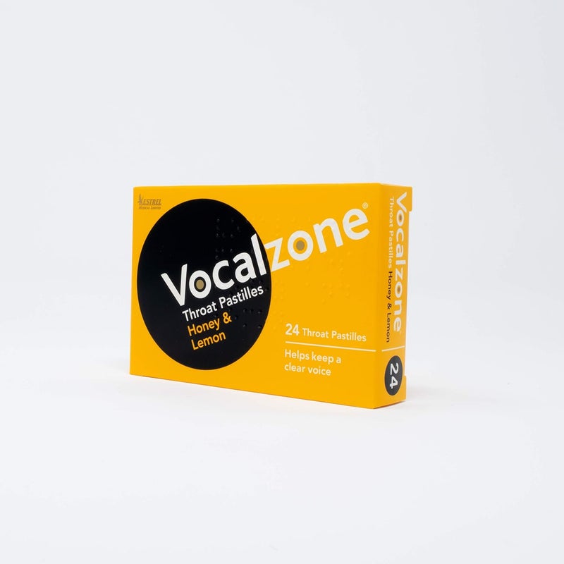 Vocalzone Throat Pastilles Honey Lemon 3 Packs 24 for Sore Throats and Hoarseness When Overusing Your Voice Produced and Sold in The United Kingdom Since 1912 - Image 2