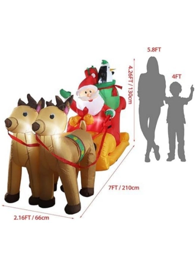 GGEROU Inflatable Outdoor Decorations, 2.2M/7.2FT Luminous Inflatable Ornaments with LED Lights Built-in - Image 3