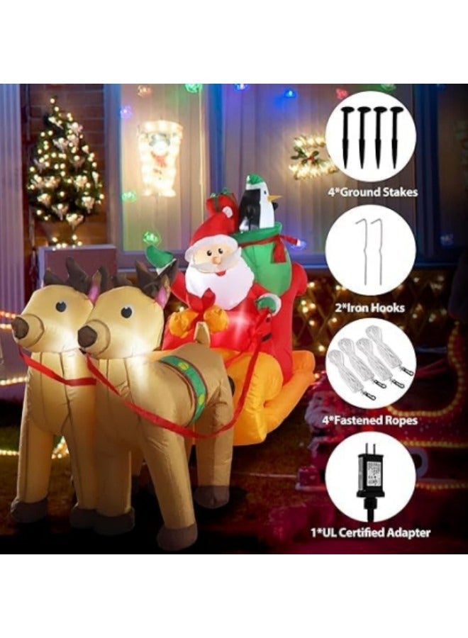 GGEROU Inflatable Outdoor Decorations, 2.2M/7.2FT Luminous Inflatable Ornaments with LED Lights Built-in - Image 2