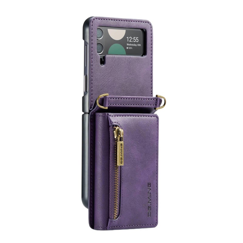 Phone Case | Purple | Drop Protection | Kickstand | Shockproof Cover for Samsung Galaxy Z Flip 4 - Image 1