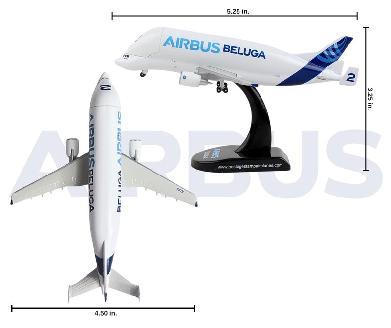 Daron Airbus A300-600ST Beluga Die-Cast Model – 1:200 Scale Oversized Cargo Aircraft Replica with Display Stand, Highly Detailed Aircraft No. 2, 5.6” Length x 4.25” Wingspan, Adult Collectible Ages 14+ - Image 3