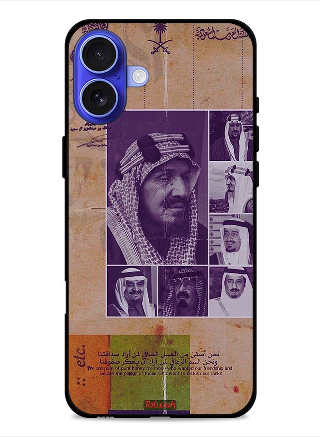 Tolwak Apple iPhone 16 Plus Protective Case Cover Saudi Kings Vintage Photos - Image 1