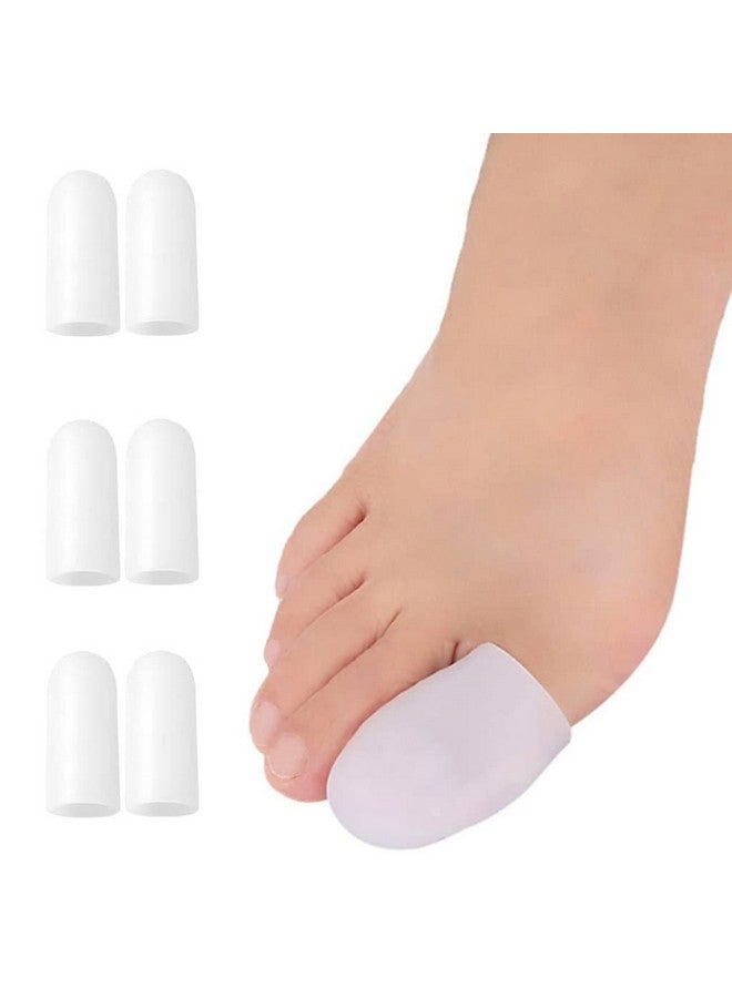 maycreate 3 Pairs Silicone Gel Toe Separator Big Toe Protector Toe Cover Caps For Painful Blisters Calluses Corns, Protective Toe Caps (L) - Image 1