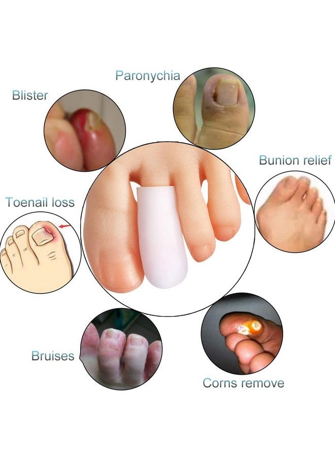maycreate 3 Pairs Silicone Gel Toe Separator Big Toe Protector Toe Cover Caps For Painful Blisters Calluses Corns, Protective Toe Caps (L) - Image 4
