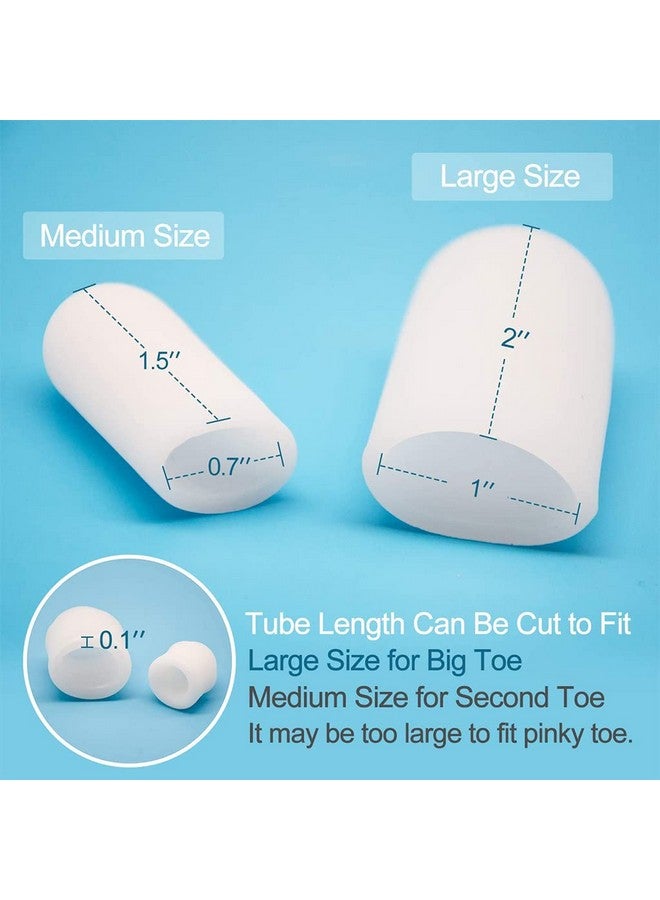 maycreate 3 Pairs Silicone Gel Toe Separator Big Toe Protector Toe Cover Caps For Painful Blisters Calluses Corns, Protective Toe Caps (L) - Image 2