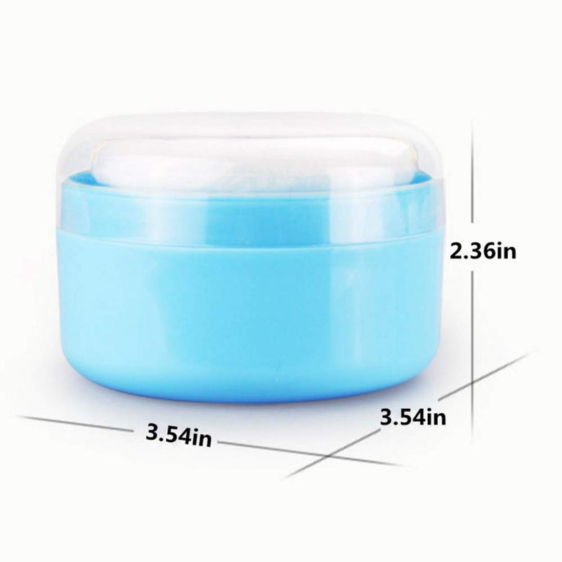 Onwon After-Bath Puff Box Empty Body Powder Container Dispenser Case with Sifter and Powder Puffs for Home and Travel Use - Image 3