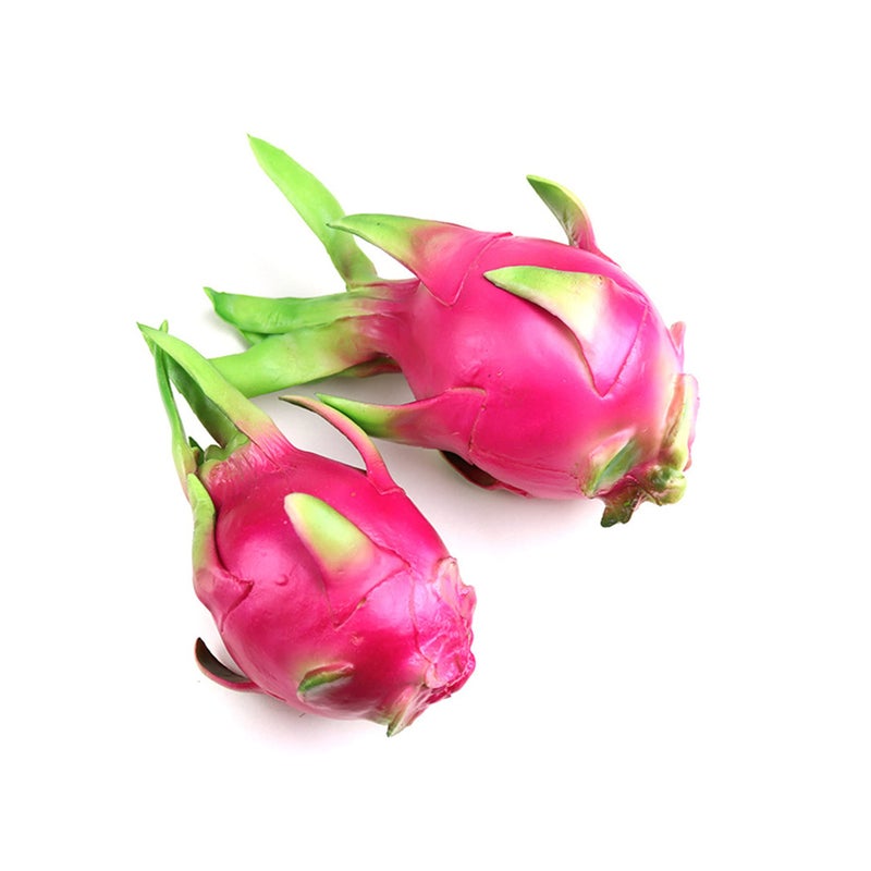 Lashicorn Artificial Dragonfruit Decor | 2 Pack | Faux Fruit Decor | Fake Fruit | Lifelike Realistic Decorative Fruit | Kitchen Decoration | Faux Fruit Bowl Accessories  - Image 1