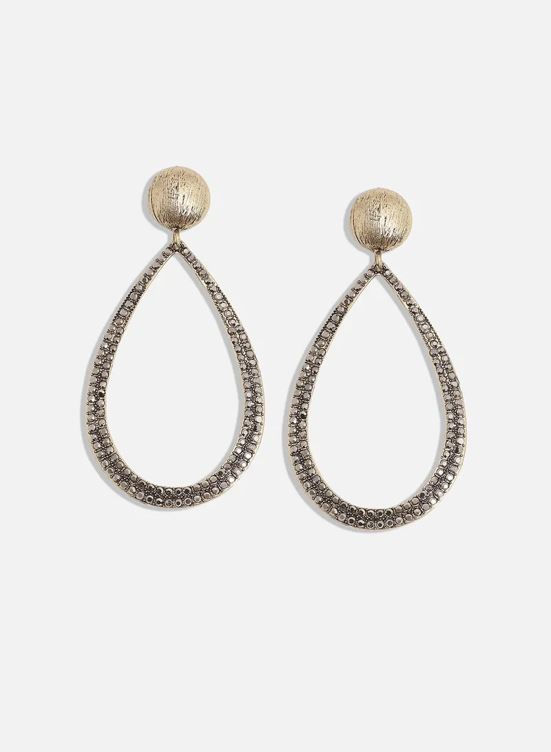 SOHI Teardrop Cluster Artificial Drop Earring Jewellery
