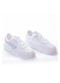 Heart-drawing Flat Leather Sneakers - White Bluy Sky KO-46 - pzsku/ZF0E032B7EC3EB7B17F69Z/45/_/1729605788/73595149-3701-44ac-bbde-dd9e154e8290