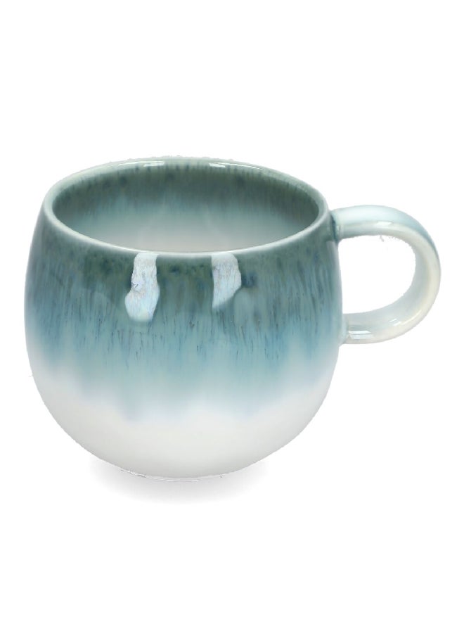 Easy Life Round Shape Easy to Clean Microwave Proof Coffee Mug Turquoise and White 375 ml R2843NGRE  - Image 2