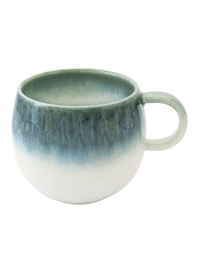 Easy Life Round Shape Easy to Clean Microwave Proof Coffee Mug Turquoise and White 375 ml R2843NGRE  - Image 1