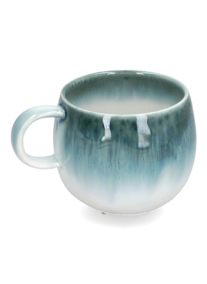 Easy Life Round Shape Easy to Clean Microwave Proof Coffee Mug Turquoise and White 375 ml R2843NGRE  - Image 3