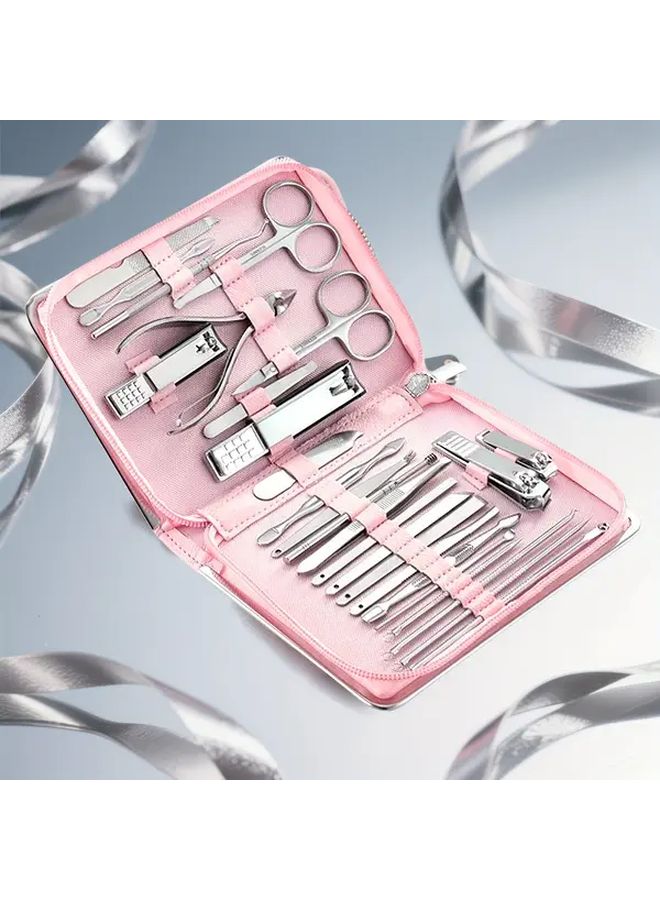 26 قطعة مجموعة كليبرز أظافر وردي كاملة لمجموعة العناية للرجال والنساء - Image 4