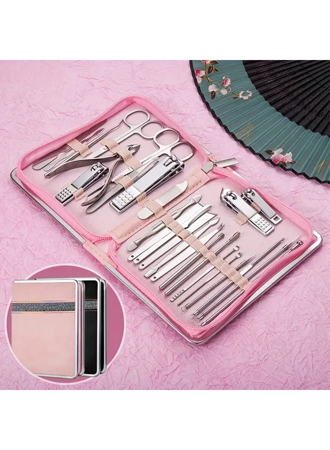 26 قطعة مجموعة كليبرز أظافر وردي كاملة لمجموعة العناية للرجال والنساء - Image 3