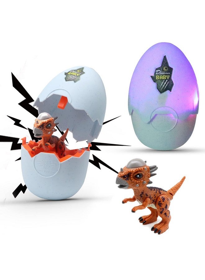 Wekity Hatching Eggs Dinosaur Toys,Dinosaur Eggs,LED Light and Sound,Creative Educational Toy Party Favor Easter Birthday Gift for Kid (Ceratosauru) - Image 1