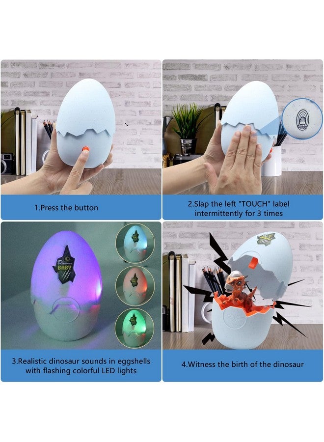 Wekity Hatching Eggs Dinosaur Toys,Dinosaur Eggs,LED Light and Sound,Creative Educational Toy Party Favor Easter Birthday Gift for Kid (Ceratosauru) - Image 2