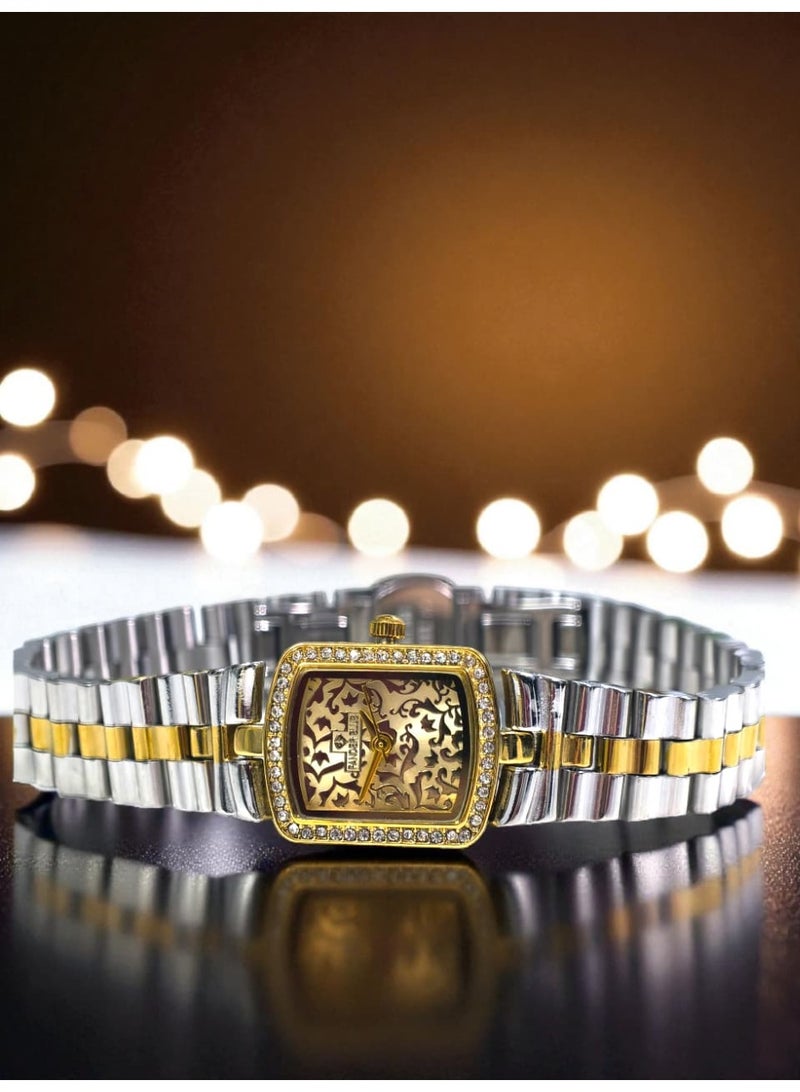 فاندر بلو ساعة يد انيقة رسمية للنساء انالوج بعقارب وحركة كوارتز من الستانلس ستيل ومقاومة للماء - Image 1