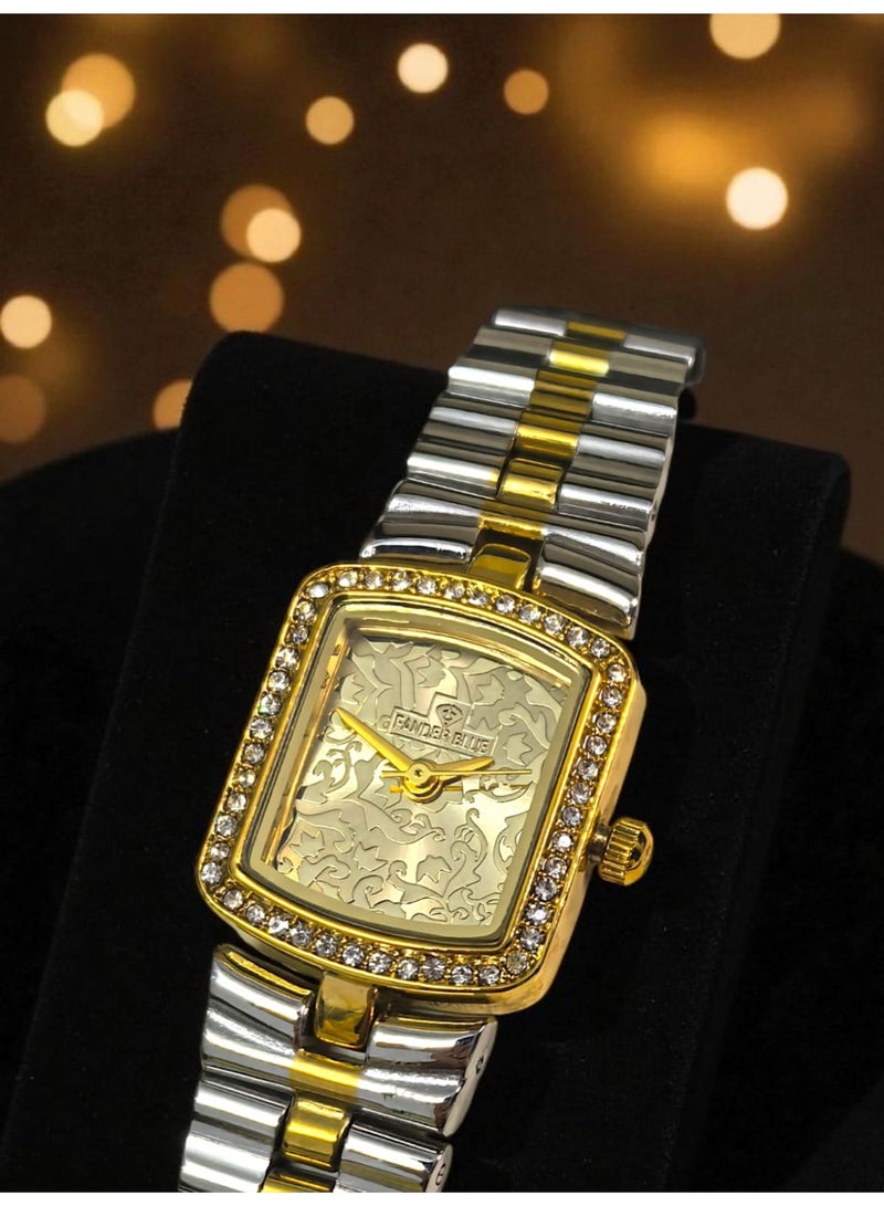 فاندر بلو ساعة يد انيقة رسمية للنساء انالوج بعقارب وحركة كوارتز من الستانلس ستيل ومقاومة للماء - Image 2