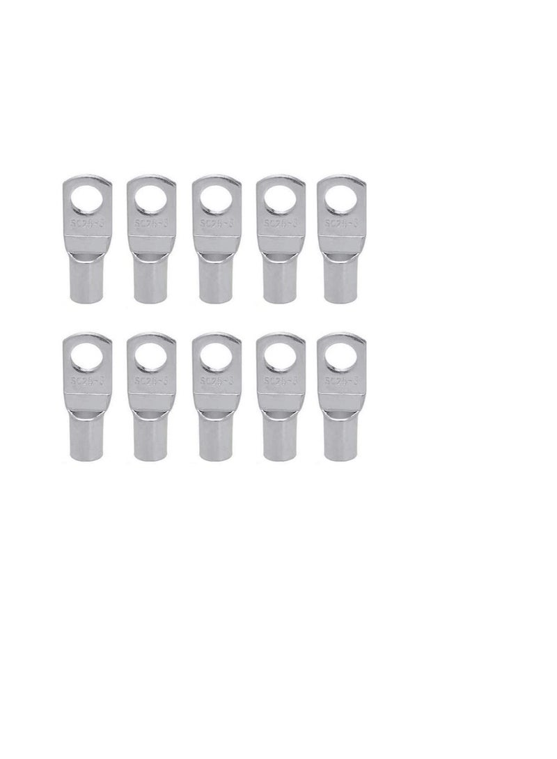 Copper Cable Lugs 10Pcs Set-Wire Terminals, Connector Cable lugs Ring Battery SC Terminals, for Marine, Solar, Automotive, Electric, Home Applications etc (Hole Size 8mm, Cable Size 120mm)  - Image 1