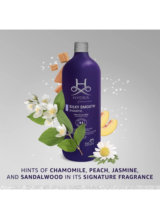hydra - HYDRA Silky-Smooth Shampoo, Premium Pet Shampoo for Dogs and Cats, Enhances Coats Ability to Absorb Moisture, Gives Silky & Shine Coat, 1 Liters - Image 1