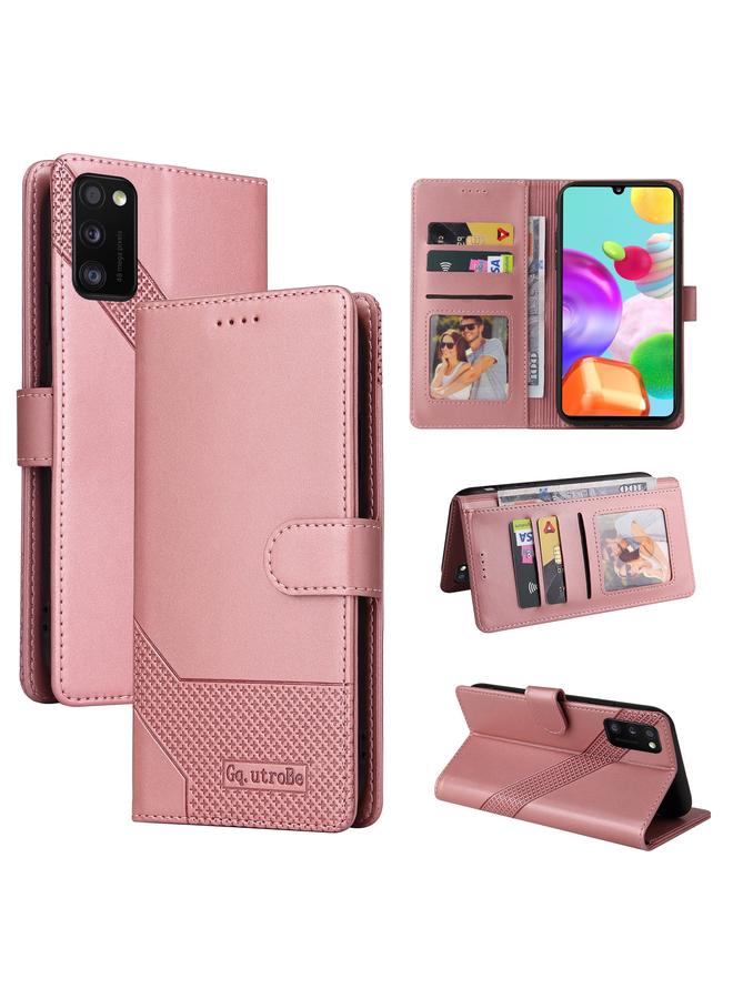 Case For Samsung Galaxy A41 Skin Feel Magnetic Leather Phone Case
