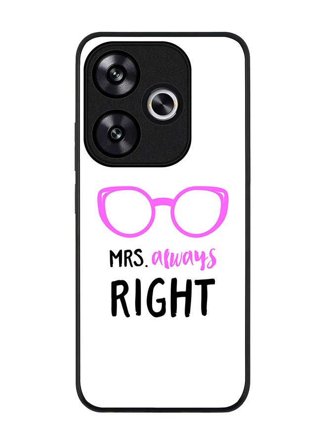 Stylizedd Rugged Black edge case for Xiaomi Poco F6 / Xiaomi Redmi Turbo 3, Slim fit Soft Case Flexible Anti Drop TPU Gel Thin Cover - Mrs. Always Right - Image 1