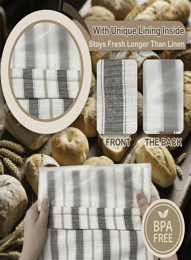 Duthcbw Premium Bread Bags for Homemade Loaves, XL Reusable Linen with Plastic Lining, Equipped with Convenient Drawstring for Ultimate Freshness. BPA-Free, Ideal for Sourdough & Artisan Breads - Image 4
