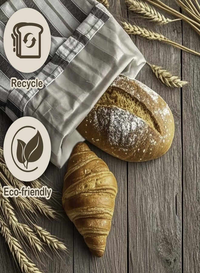 Duthcbw Premium Bread Bags for Homemade Loaves, XL Reusable Linen with Plastic Lining, Equipped with Convenient Drawstring for Ultimate Freshness. BPA-Free, Ideal for Sourdough & Artisan Breads - Image 2