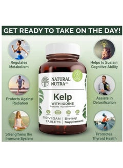 Kelp Iodine Supplement Supports Thyroid Strengthen Immune System Vegan Sea Kelp Atlantic Sourced Seaweed Extract 225 Mcg 250 Tablets - pzsku/ZF0E091B31E633B925289Z/45/_/1695134181/788284c9-4b9b-4478-a47d-f5d172673605