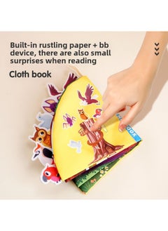 Generic Children's Tail Cloth Book 0-3 Years Old Infant Hand Tear Book Baby Tear Not Tear Book Can Bite Baby Early Teaching-Color:Animal Friends  - Image 5