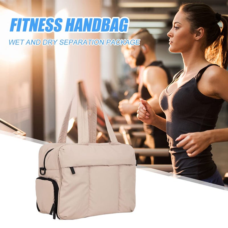 Travel Duffel Bag Overnight Bags for Women Puffer Gym Tote Bag Carry On Duffel Bag Weekender Bag with Shoe Compartment - Image 4