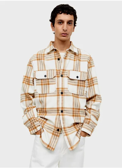 اتش اند ام Double Pocket Regular Fit Shacket