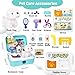 Yuilgdo Pet Care Play Set for Kids 16Pcs Doctor Kit Pretend Play Vet Puppy Dog Grooming Feeding Toys with Backpack Educational Toys for Girls and Boys 37 Years Old - Image 4