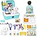 Yuilgdo Pet Care Play Set for Kids 16Pcs Doctor Kit Pretend Play Vet Puppy Dog Grooming Feeding Toys with Backpack Educational Toys for Girls and Boys 37 Years Old - Image 2