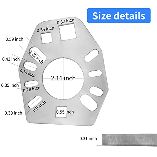 Kujunpao Pinion Holding Tool Holder Yoke Wrench Compatible with Various Style Yokes, Flanges, or Axles Fit for Most Sockets extra 1/2" Hole - Image 4