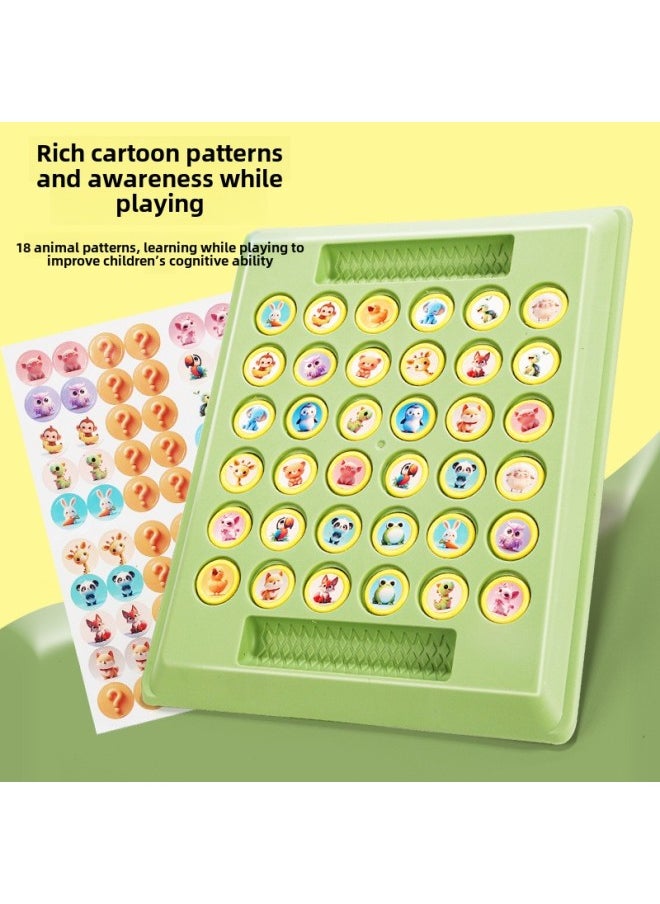 Children's Double Battle Flip Chess Match Touch Educational Toys Logical Thinking Parent-Child Desktop Game Toys-Color:Flip Chess Pairs + Punishment Plate (e-commerce Box)