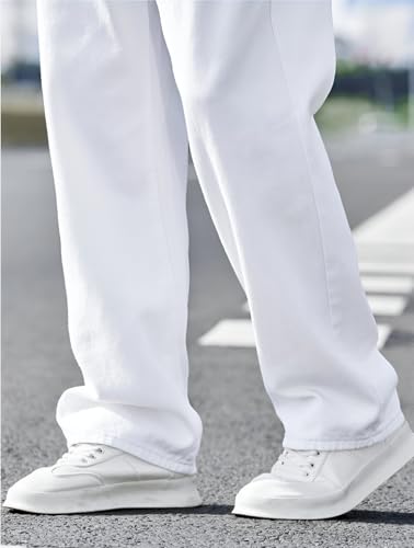 Ben Martin White Men Jeans || Baggy Fit Jean's for Man || Loose Fit High Rise Denim || Stretchable Casual Wear Jean,s || Dance Rap Rapping Style Pant for Men || Denim Cotton Jeans 32 (2) - Image 5