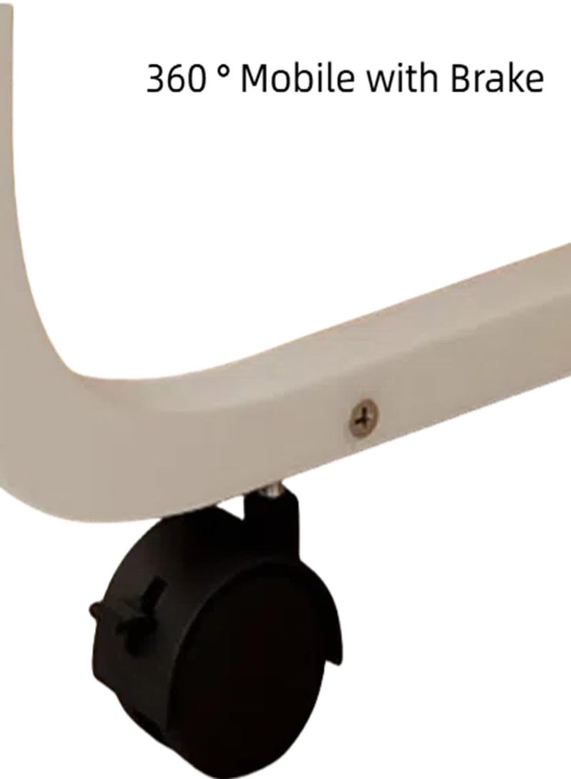 Generic End Table with wheels,Sofa Side Table for Coffee Laptop Tablet,C Shaped Table Mobile Beside Table for Living Room Bedroom Balcony Tea and Office,30 * 45 * 65cm - Image 4