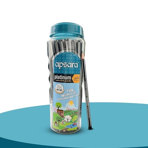 Apsara Platinum Pencil Jar, Smooth Writing & Non-Slip Grip, Quality Wood, Easy Sharpening, Convenient for Students, Professionals (Pack of 50) - Image 2