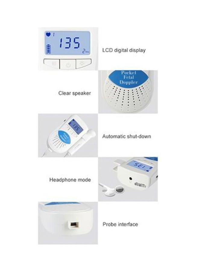 NIBEMINENT Potable Ultrasound Doppler Fetal Heart Rate Monitor - Image 3