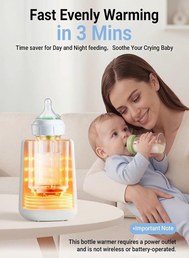 Bear Bottle Warmer, Baby Milk Warmer Breastmilk Bag Formula Fast Warming for New Born Baby Bottles, Time Temp Control Automatic Shut Off at Home Use - Image 3