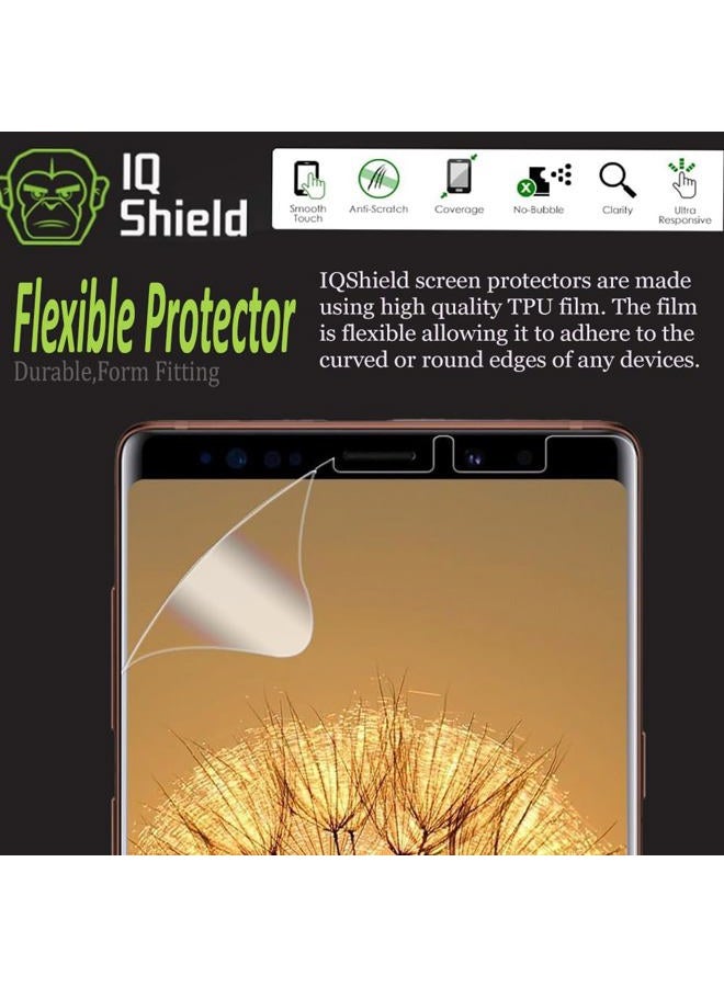 IQShield Screen Protector Compatible with Samsung Galaxy Note 9 (2-Pack)(Case Friendly) Anti-Bubble Clear TPU Film - Image 3
