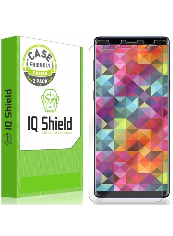 IQShield Screen Protector Compatible with Samsung Galaxy Note 9 (2-Pack)(Case Friendly) Anti-Bubble Clear TPU Film - Image 1
