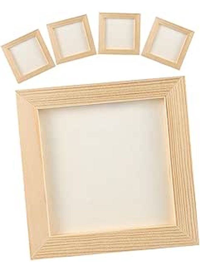5Pcs Unfinished Wooden Picture Frames 4x6 Inch for DIY Art Projects Painting Crafts - Image 1