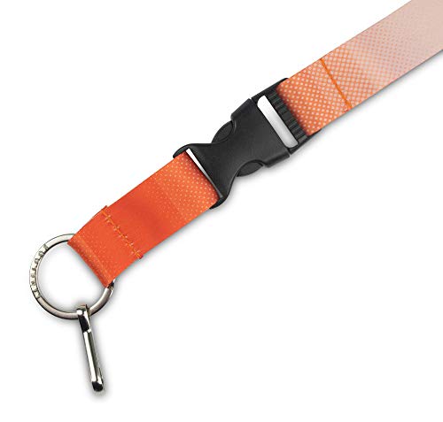 Limeloot Orange Lanyard with Release Buckle and Key Chain Holder - Image 2