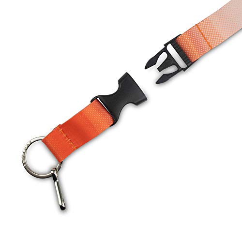 Limeloot Orange Lanyard with Release Buckle and Key Chain Holder - Image 3