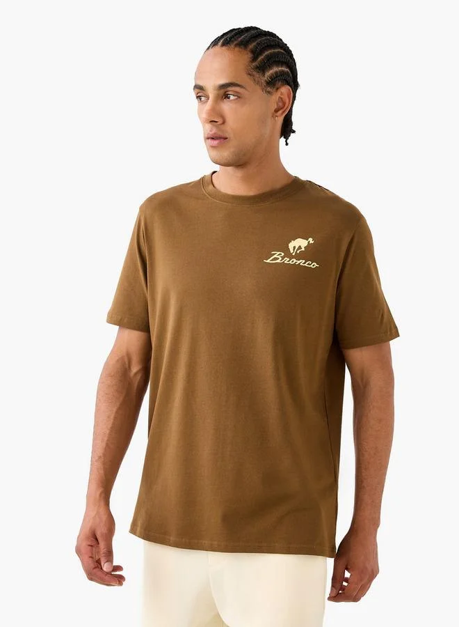 Regular Fit Bronco Print Crew Neck T-shirt